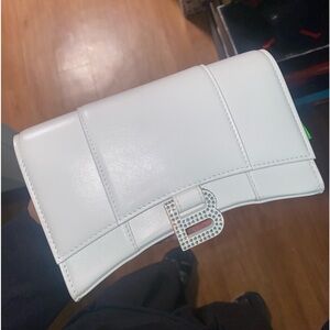 White chain balenciaga bag